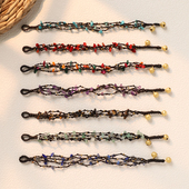 手作森系复古水晶手链多层编织文艺民族风手绳女波西米亚精致手串