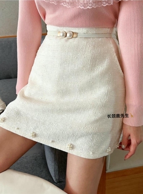 2025年秋冬新款韩国东大门直邮 soomanchae半松紧腰小香风半身裙