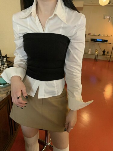 2023年春夏新款韩国东大门直邮 whynot弹性裹胸背心