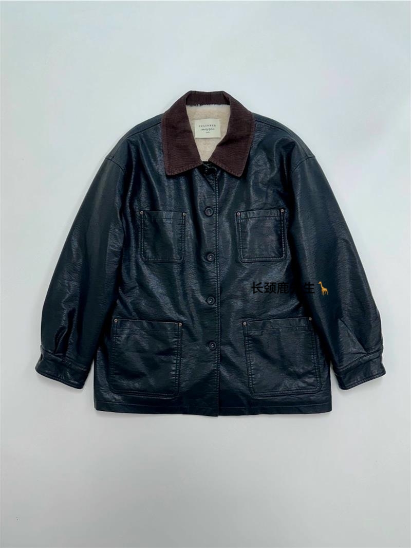 2025年秋冬新款韩国东大门直邮 cylinder自留款内里绒皮衣外套