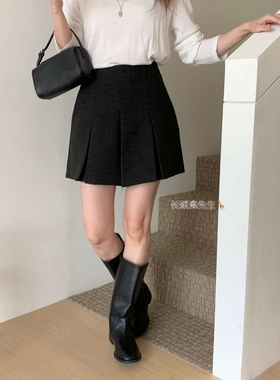 2025年秋冬新款韩国东大门直邮 half束腰式高腰大褶皱裙裤