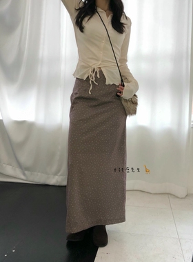 2025年秋季新款韩国东大门直邮 miniseries束腰式碎花半身裙