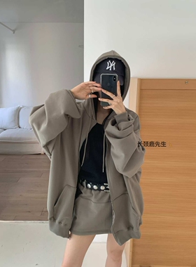 2026年春季新款韩国东大门 comeopen男友风卫衣套装