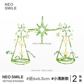 NEOSMILE 天秤座 彩色遮瑕遮盖星座防水持久手臂锁骨高级感纹身贴