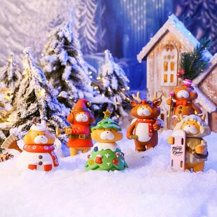 包邮旱獭圣诞冬雪盲盒圣诞树麋鹿手办潮玩GON'S礼物少女心公仔