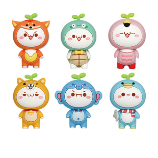 十二栋文化长草颜团子动物系列2盲盒52toys泡泡公仔玛特手办扭蛋