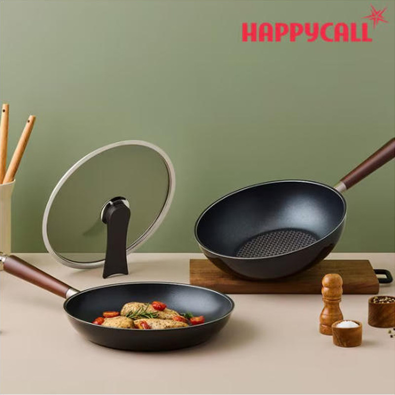 韩国原装进口正品 HAPPY CALL IH不粘锅炒菜锅平底煎锅汤锅锅盖