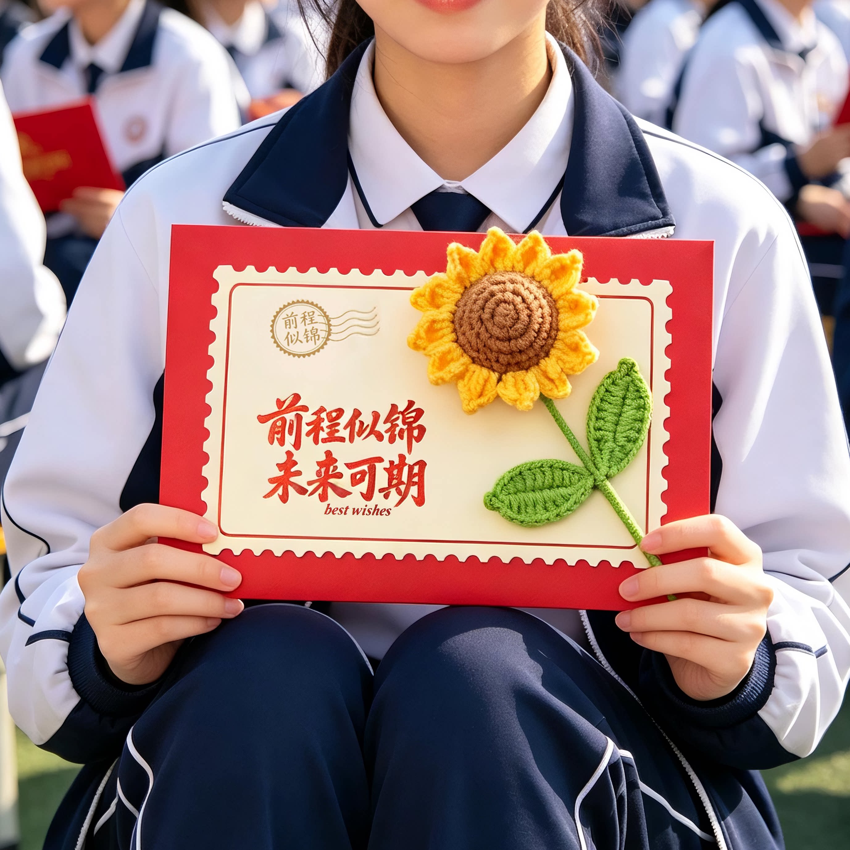 前程似锦中考家书贺卡信封信纸套装男生女孩生日卡片青春成长图片