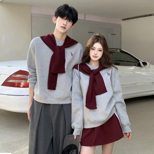 disoo情侣装春装2026新款T恤韩版时尚套装订婚超火高级感卫衣