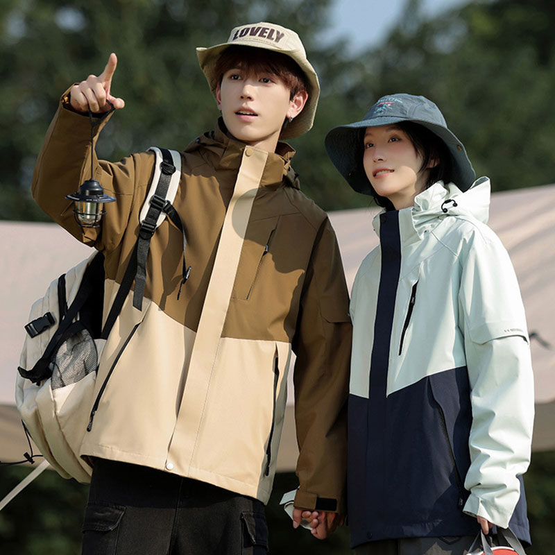 disoo情侣冲锋衣2025新款冬装户外运动套装保暖三合一高级外套