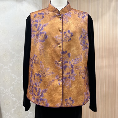 2026春新款中老年女装妈妈装新中式马甲气质坎肩26016