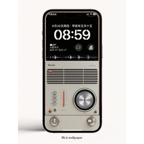 K337 复古收音机  iphone手机4K高清壁纸苹果手机壁纸