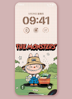 K1305 LABUBU拉布布手绘壁纸   4K高清手机壁纸