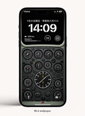 K411  复古仪表盘 iphone手机4K高清壁纸苹果手机壁纸
