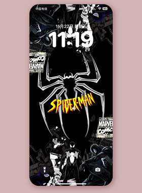 K638黑色蜘蛛侠主题壁纸 iphone手机4K高清苹果手机壁纸