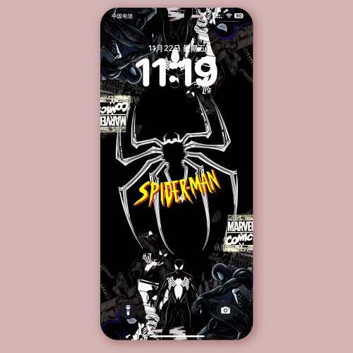 K638黑色蜘蛛侠主题壁纸 iphone手机4K高清苹果手机壁纸