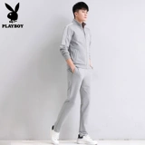 Playboy, мужской демисезонный осенний комплект, трендовый черный спортивный костюм, толстовка