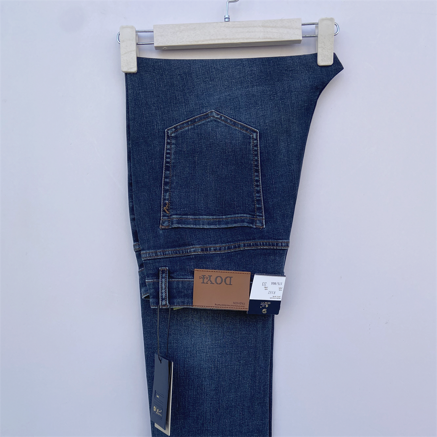 道一牛仔男裤2025春夏新款高腰高弹力E157小直筒蓝黑色显瘦百搭