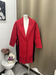 2025欧系风毛呢大衣中长款小众设计风外套宽松显瘦高端风