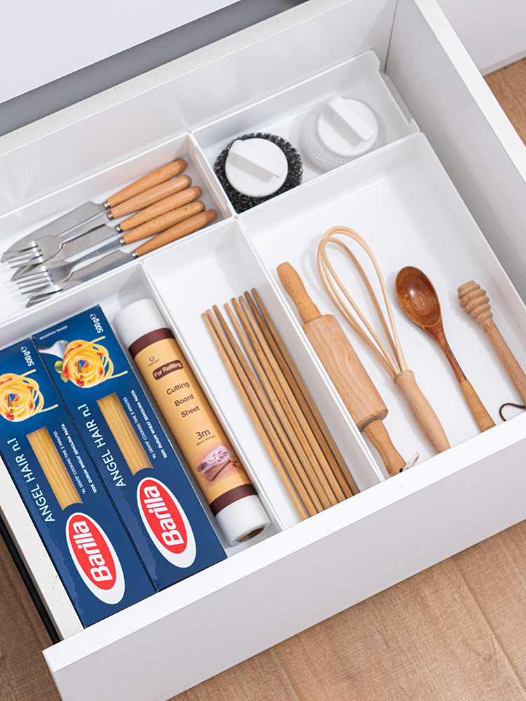 抽屉收纳盒可叠加分隔日式