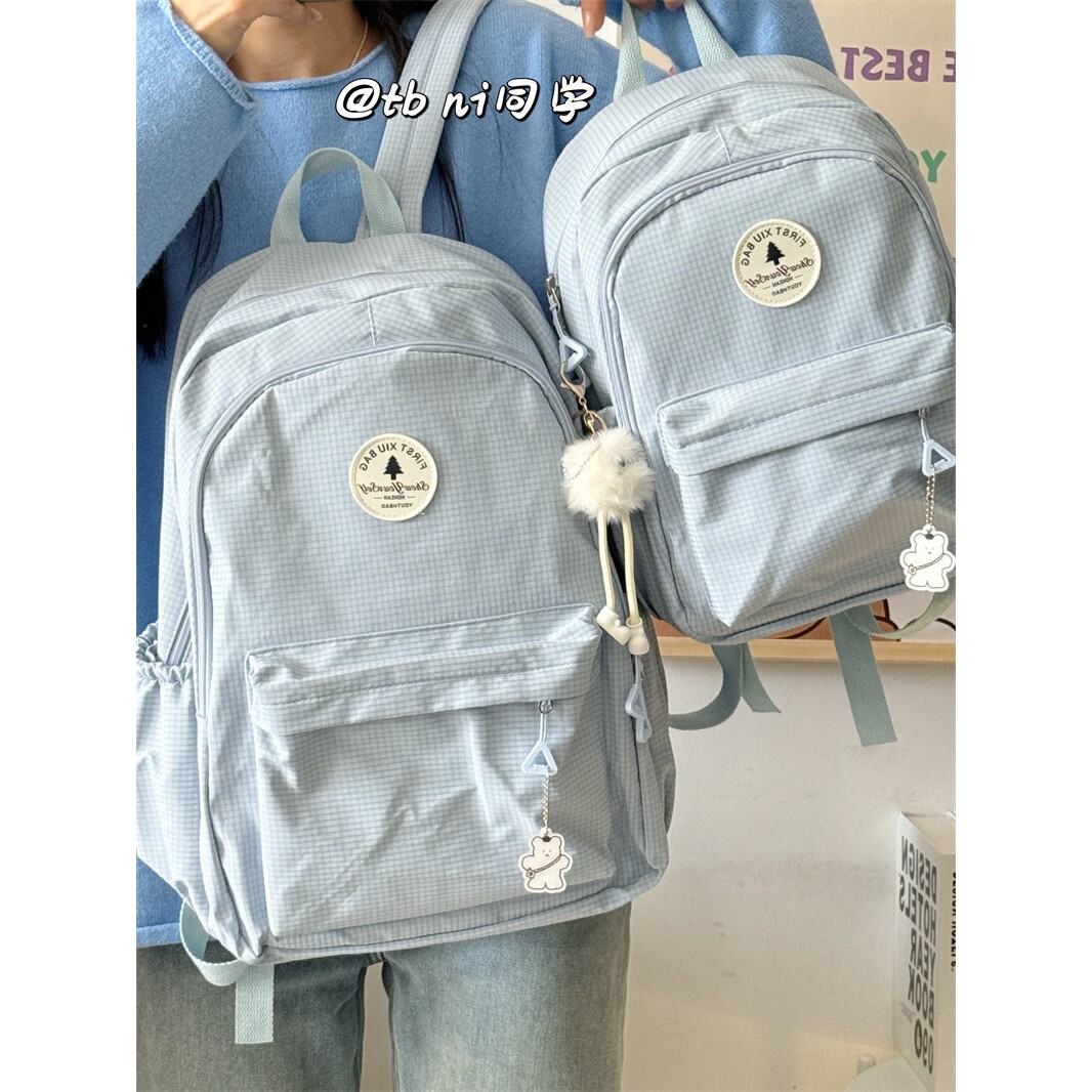 STILLWAWOO学生书包ins风小众设计感初中高中生纯色高颜值简约双图片