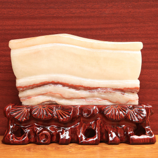 2cm1630g 天然石材奇石摆件猪肉石桌面装 饰雕刻石摆件22