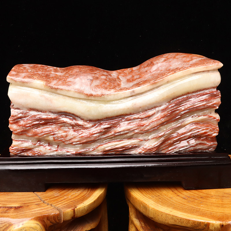 猪肉石天然肉石广西柳州红烧肉腊肉五花肉摆件38*21*10cm13000g
