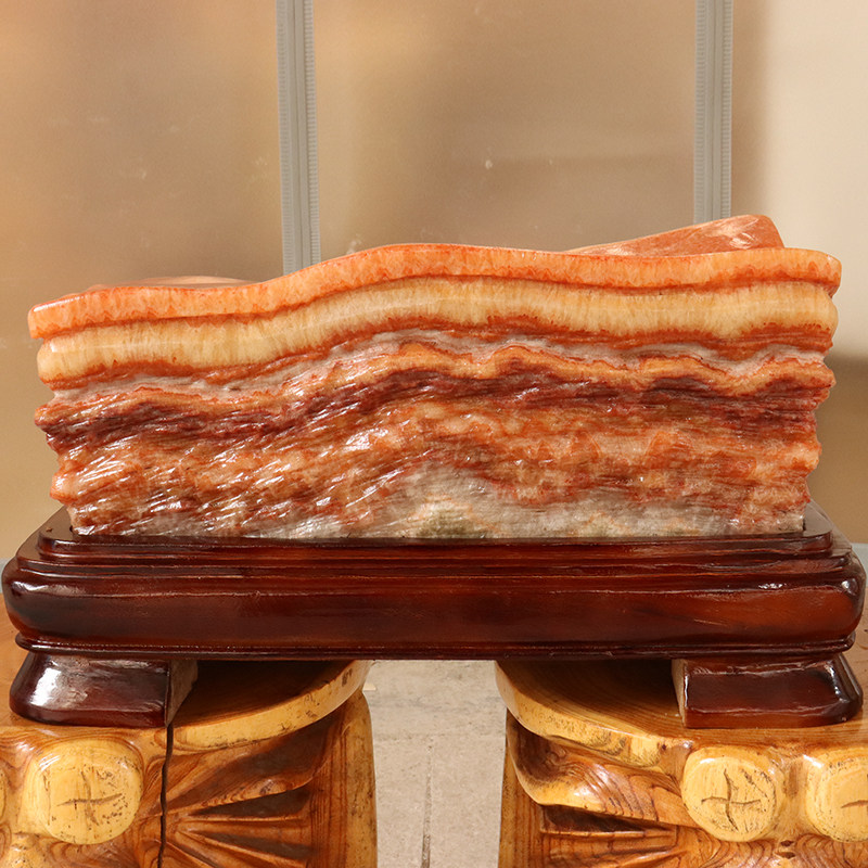 猪肉石天然玉石肉石广西柳州红烧肉腊肉五花肉44*20*28cm 41150g