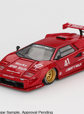 MINIGT#1100兰博基尼Lamborghini康塔什LB-WORKS红色合金赛车1:64