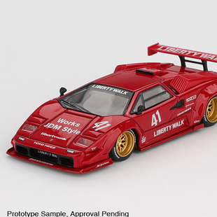 MINIGT#1100兰博基尼Lamborghini康塔什LB-WORKS红色合金赛车1:64