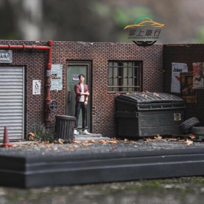 Model art联名Liberty仿真汽车场景拍摄摆台1:64树脂含配件亚克力