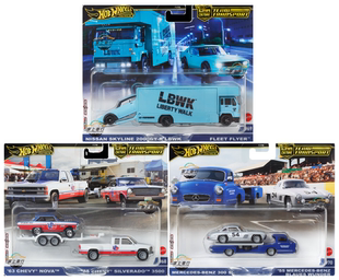 风火轮hotwheels金标2024运输车队FLF56奔驰300SL尼桑GTR LBWK