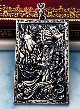 纯银貔貅吊坠中国风项链挂件佛像