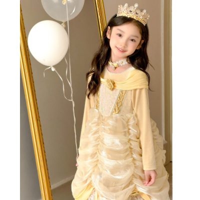 女童贝儿公主高定连衣裙