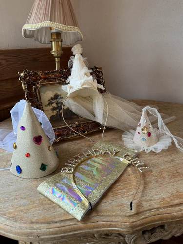 YFY女童生日头饰礼服配饰礼帽发箍生日派对配饰儿童发夹头纱