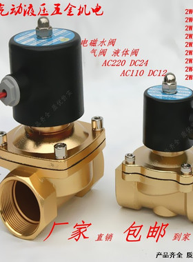 2W025-08 2W040-10 2W160-15 2W200-20 2W250-25水气液电磁阀4分6
