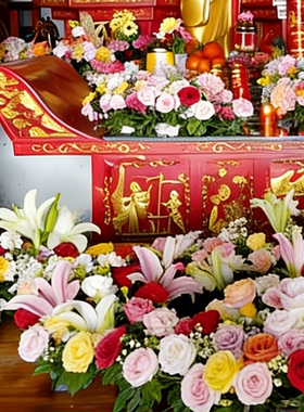 鲜花佛前鲜花百合花日行一善鲜花香烛布施三宝