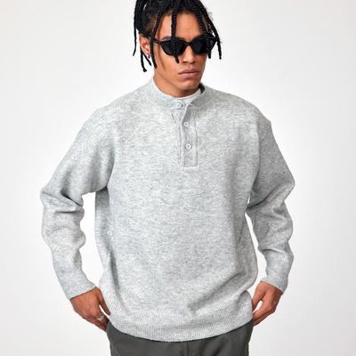 SlowGang亨利领针织毛衣