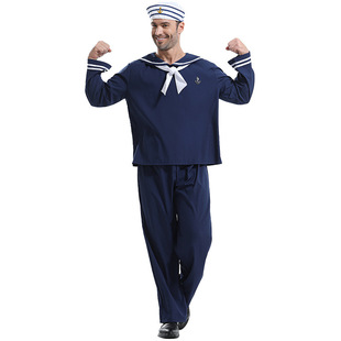 万圣节服装外贸款式水手服角色扮演制服舞台演出 航海服装领航员