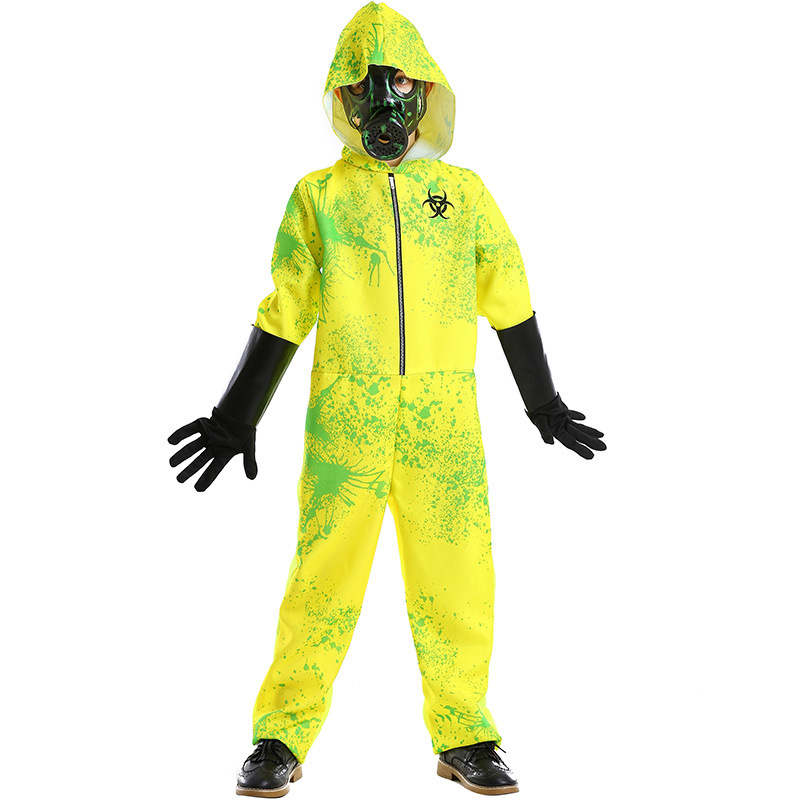 Halloween new horror Jumpsuit biochemical crisis protective suit splash print neutral dress zombie play