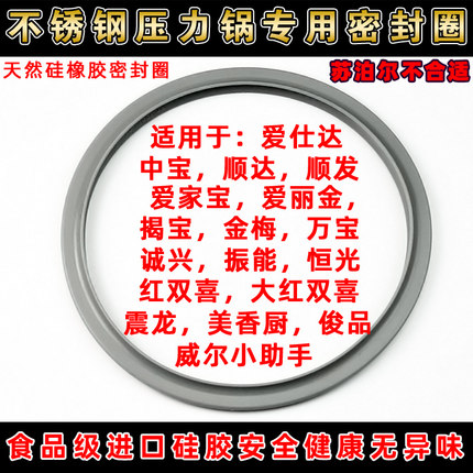 不锈钢高压锅密封圈压力锅锅圈胶圈垫圈18/20/22/24/26/28/30/32