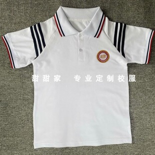 中小学校校服夏季短袖高中生POLO衫班服男女园服班服夏装T恤