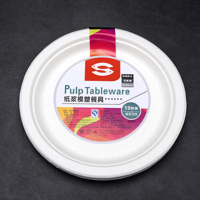 双鱼牌一次性盘子绘画创意手工制作材料幼儿园装饰圆纸盘装菜家用