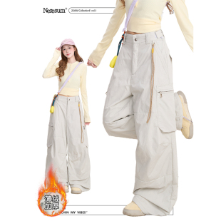 户外机能工装 防风加厚保暖棉裤 裤 冬季 女潮牌直筒裤 NERESUM美式