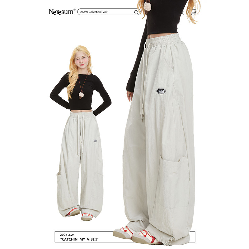 NERESUM户外保暖弯刀裤女新款休闲裤子ins潮牌显瘦阔腿美式工装裤,女装/女士精品,休闲裤,淘宝优惠券,粉丝福利购,淘宝优惠卷