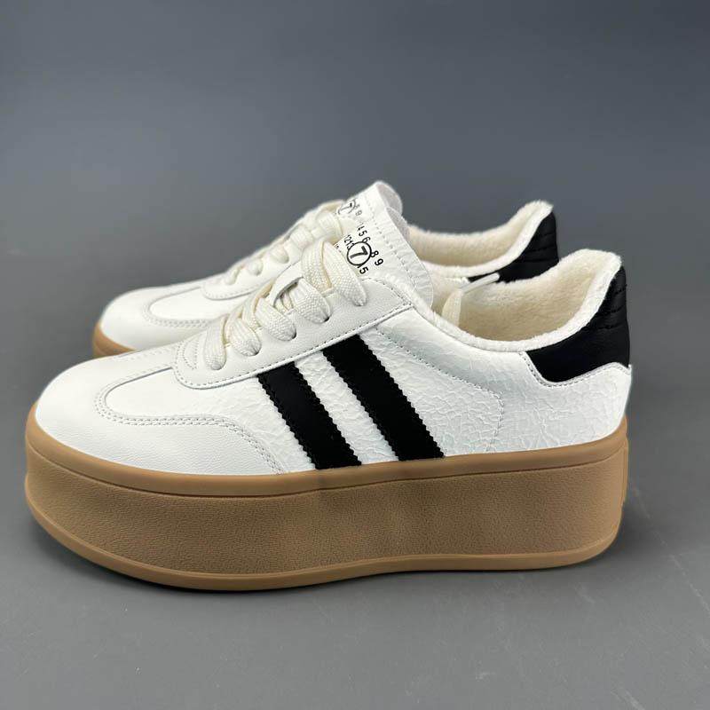 休闲MEMA真皮厚底德训鞋冬季新款