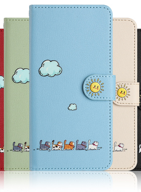 适用于三星Galaxy A11 A21S A21 A31 A41 A51 4G A71 5G 卡通可爱防摔插卡钱包支架电话手机壳皮套