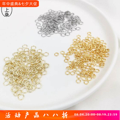 保色18k14k包金开口圈diy饰品