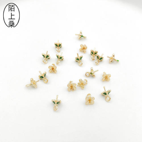 半孔珍珠吊坠珠托diy饰品配件