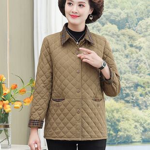 中老年轻薄棉衣女棉袄新款 冬装 棉服保暖洋气春秋外套 妈妈装 秋冬款